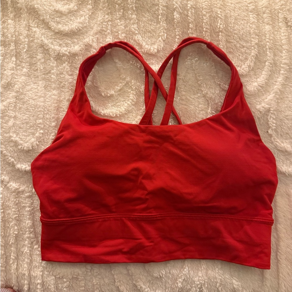 EUC!! Lululemon Energy Bra Long Line B/C Cup - Dark Red
